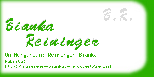 bianka reininger business card